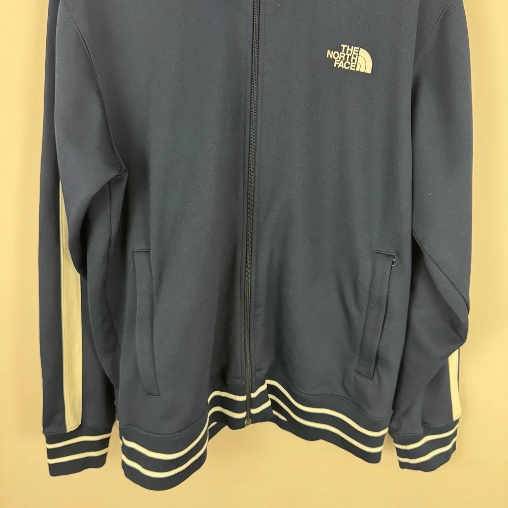The North Face Men's Track Jacket Navy Blue Full Zip Size XL
